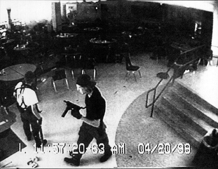 Eric Harris and Dylan Klebold at the caffeteria - Book about Columbine shooting