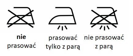 Oznaczenia na metkach - prasowanie prasowanie z parą czy bez - znaki na metce